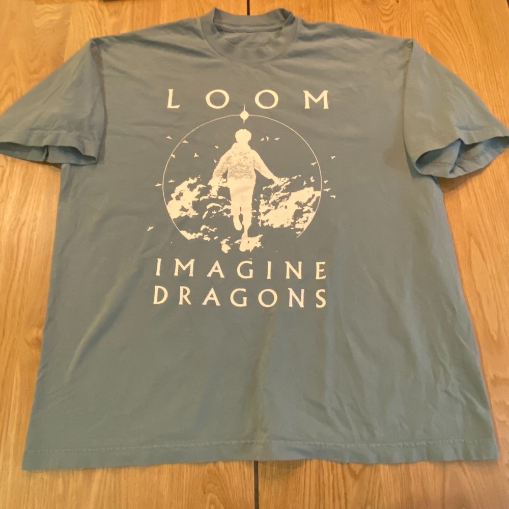 Imagine Dragons Loom 2024 tour T-Shirt Men's Size XL Sage Green Music